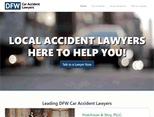 Tablet Screenshot of dfwcaraccidentlawyers.com